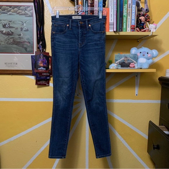 Madewell 10" High-Rise Skinny Jeans in Danny Wash: TENCEL Denim Edition Size 26 - Picture 3 of 10